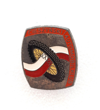 Automobilový klub Cieszyn starý velký odznak (lak)