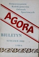 "Agora" - Bulletin Asociace sběratelů sportovních suvenýrů - ročník 1(4)/1988