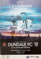 Dundalk FC - FH Hafnarfjordur,, Oficiální program zápasu kvalifikace Ligy mistrů UEFA (13.7.2016)