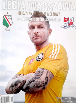 Legia Varšava - Piast Gliwice, Ekstraklasa (4.4.2015) & Podbeskidzie Bielsko-Biala, Polský pohár (8.4.2015) oficiální program utkání