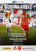 Korona Kielce - Legia Warszawa Lotto Ekstraklasa oficiální program (28.05.2017)