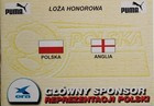 Polsko - Anglie Kvalifikační zápas UEFA Euro U-21 VIP pozvánka (26.04.2001)
