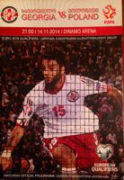 Gruzie - Polsko (14.11.2014) - oficiální program kvalifikačního zápasu na Euro 2016